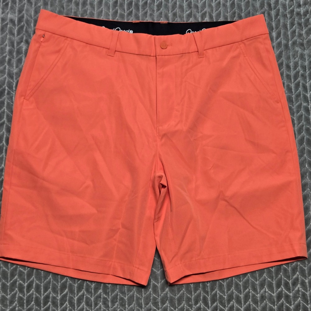 Good Good Golf Mens Peach Coral Performance Shorts Size 36 Fighting For Par